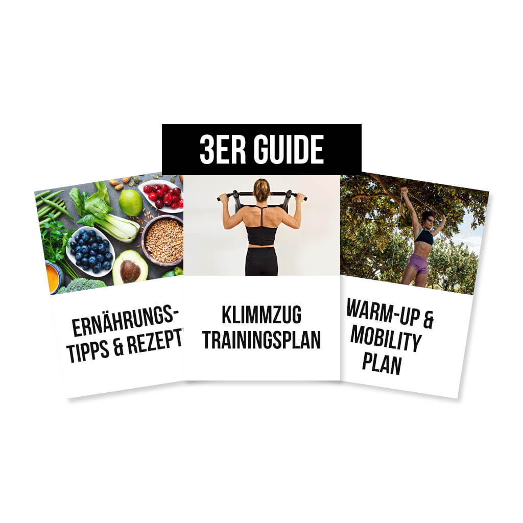 Set de traction pour débutants : barre de traction pour porte, set de 3 bandes de traction & bundle de guides en anglais