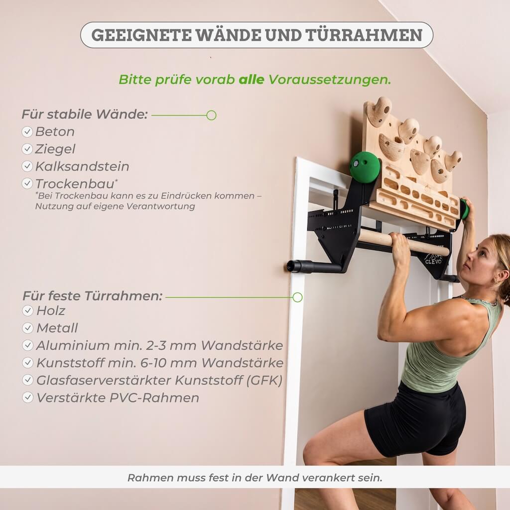 CLEVO DOOR: Doorway Hangboard Pull-up Bar For Fingerboard and Climbing Gear