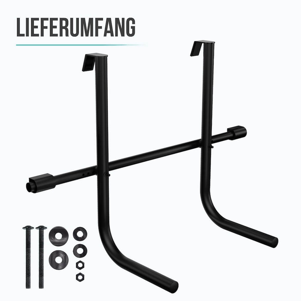 Dip station for door pull-up bar