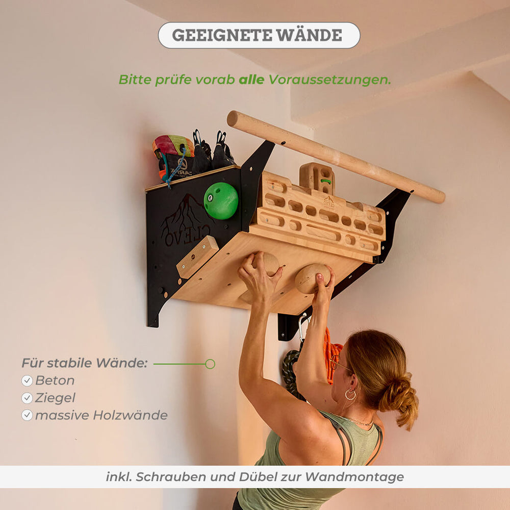 CLEVO Wall 2.0 Pinch Board – Pinch-Grip Training for Climbing Holds