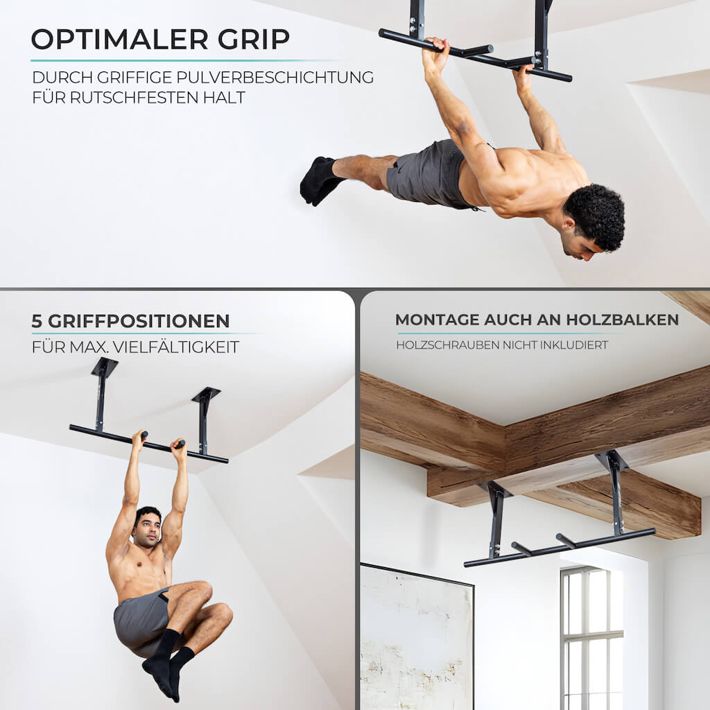 Barre de traction plafond, bande de traction et vis incluses