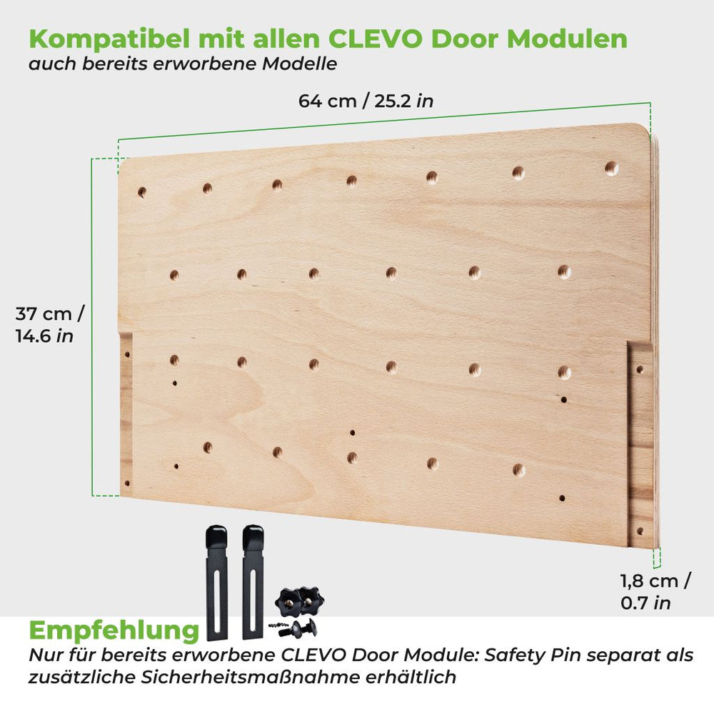CLEVO Pro Board - Wooden board for hangboard and climbing holds