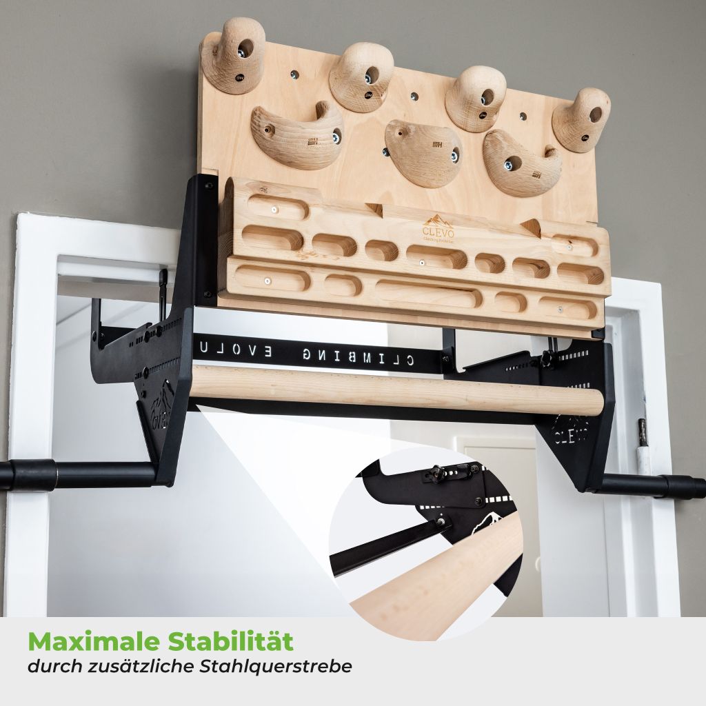 CLEVO Door Pro Board - Holzbrett für Hangboard und Klettergriffe