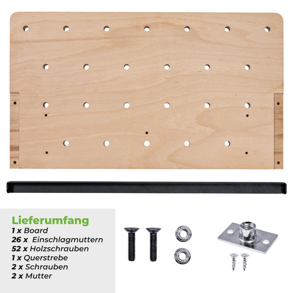 CLEVO Door Pro Board - Holzbrett für Hangboard und Klettergriffe