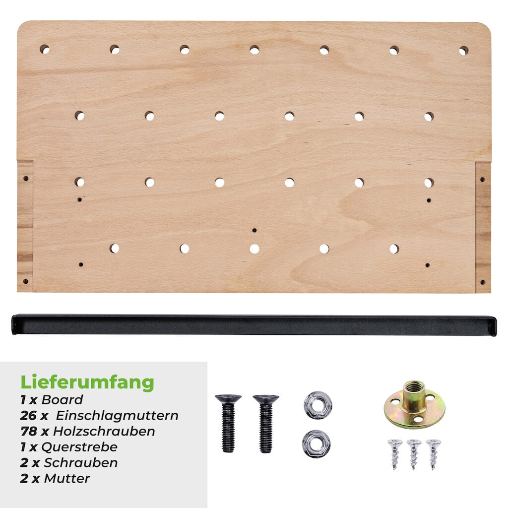 CLEVO Door Pro Board - Holzbrett für Hangboard und Klettergriffe