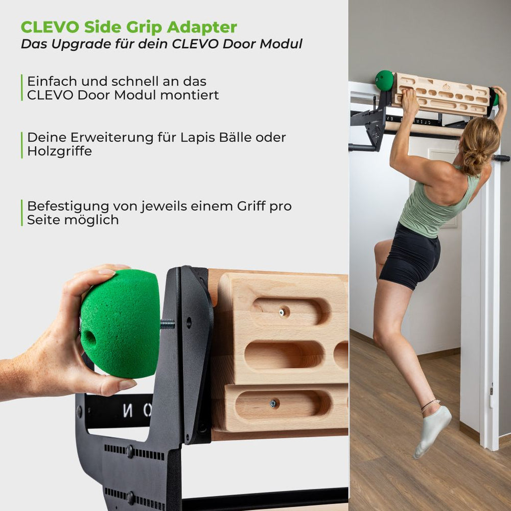 CLEVO Side Grip Adapter (Pair) - Attachment for Lapis Ball or Climbing Grip