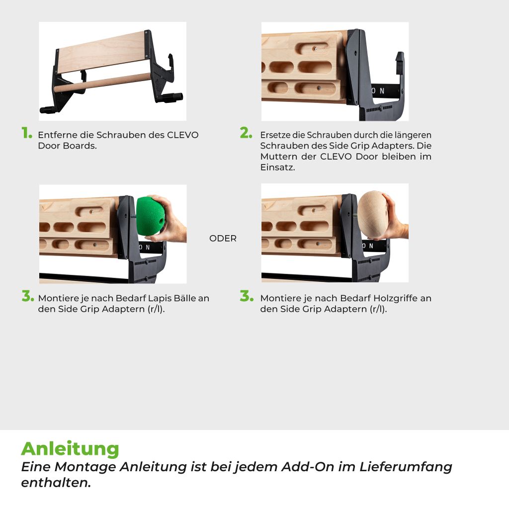 CLEVO Side Grip Adapter - Befestigung für Lapis Ball oder Klettergriff