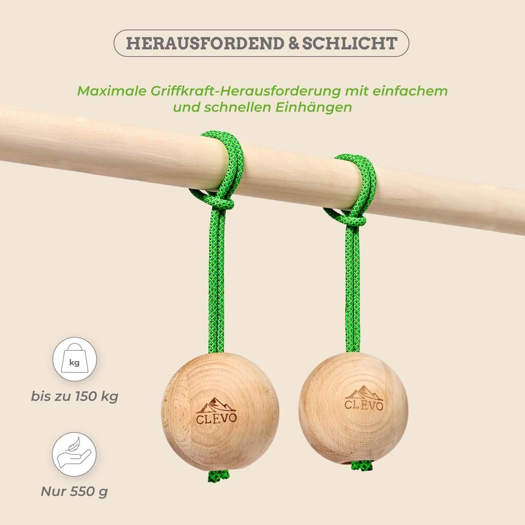 CLEVO Hangball Kletterkugeln (2er Set)