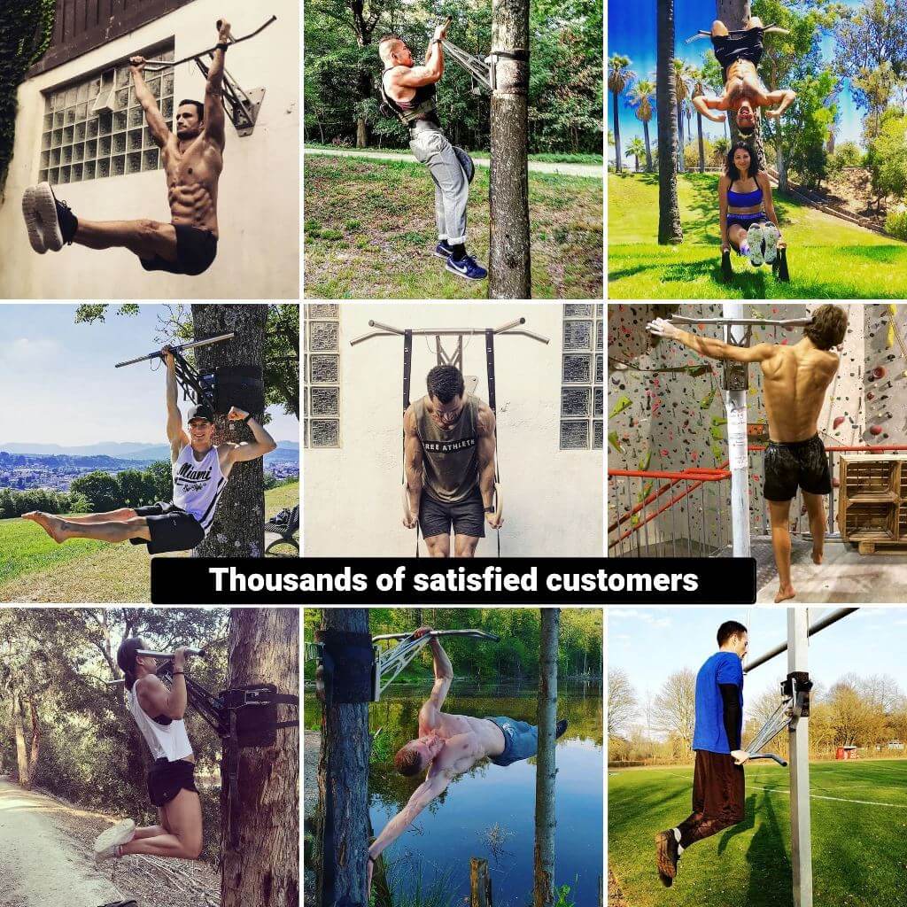 Mobile pull-up bar and dip bar for indoor and outdoor use, unique in the world