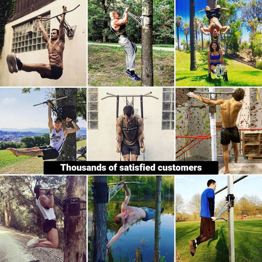 Mobile pull-up bar and dip bar for indoor and outdoor use, unique in the world