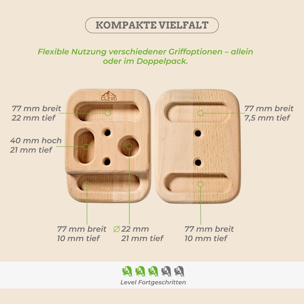 CLEVO Fingerbloc Mini portables Hangboard