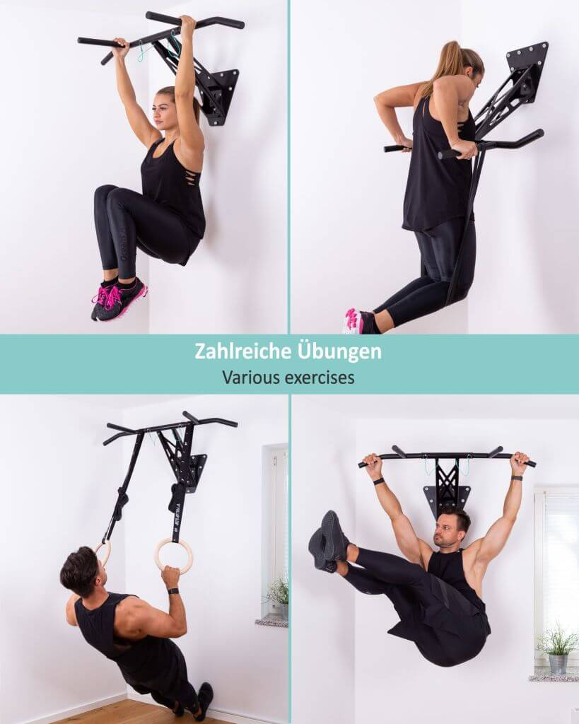 Mobile pull-up bar and dip bar for indoor and outdoor use, unique in the world