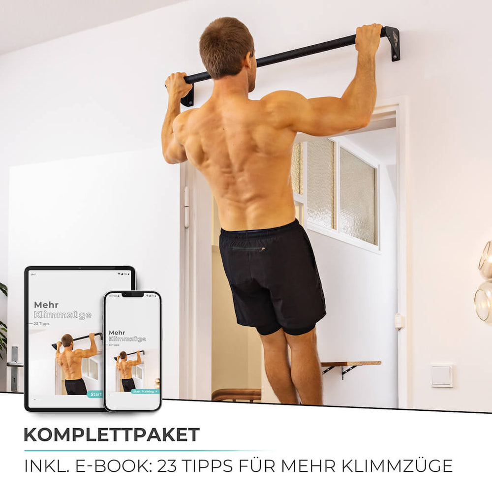Pull-up bar for wall mounting above the door frame