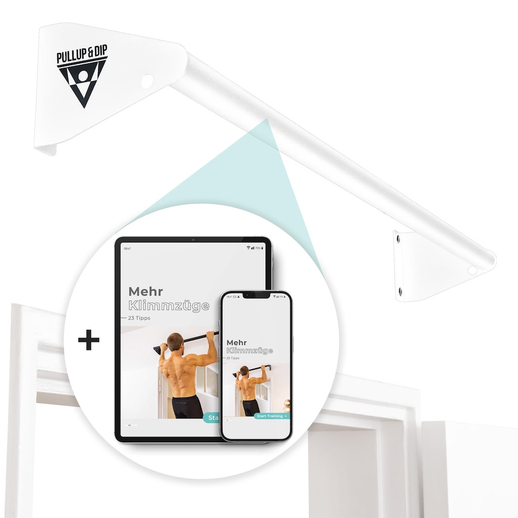 Pull-up bar for wall mounting above the door frame
