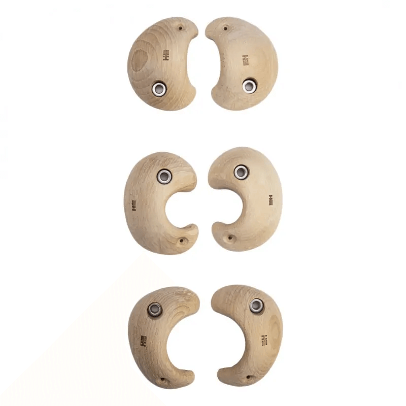 Wooden Climbing Holds From Euroholds in Different Shapes