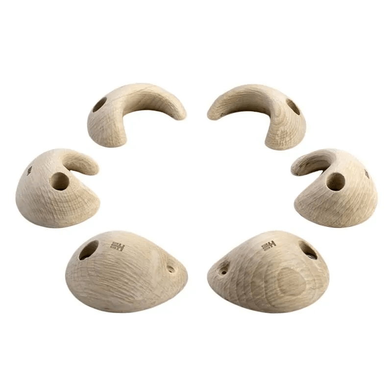 Wooden Climbing Holds From Euroholds in Different Shapes