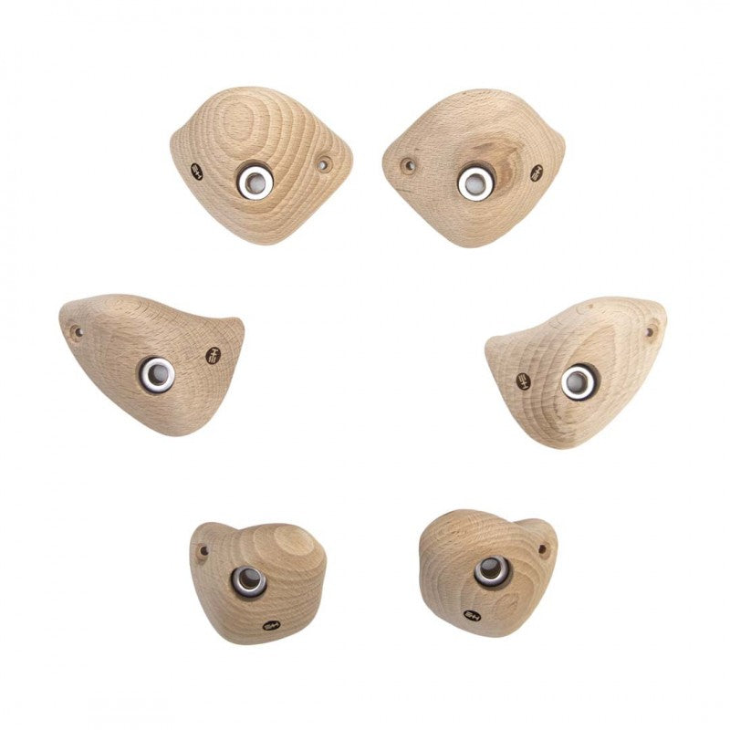 Wooden Climbing Holds From Euroholds in Different Shapes