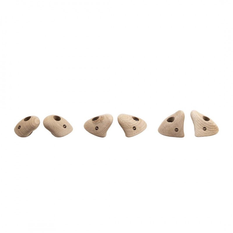Wooden Climbing Holds From Euroholds in Different Shapes