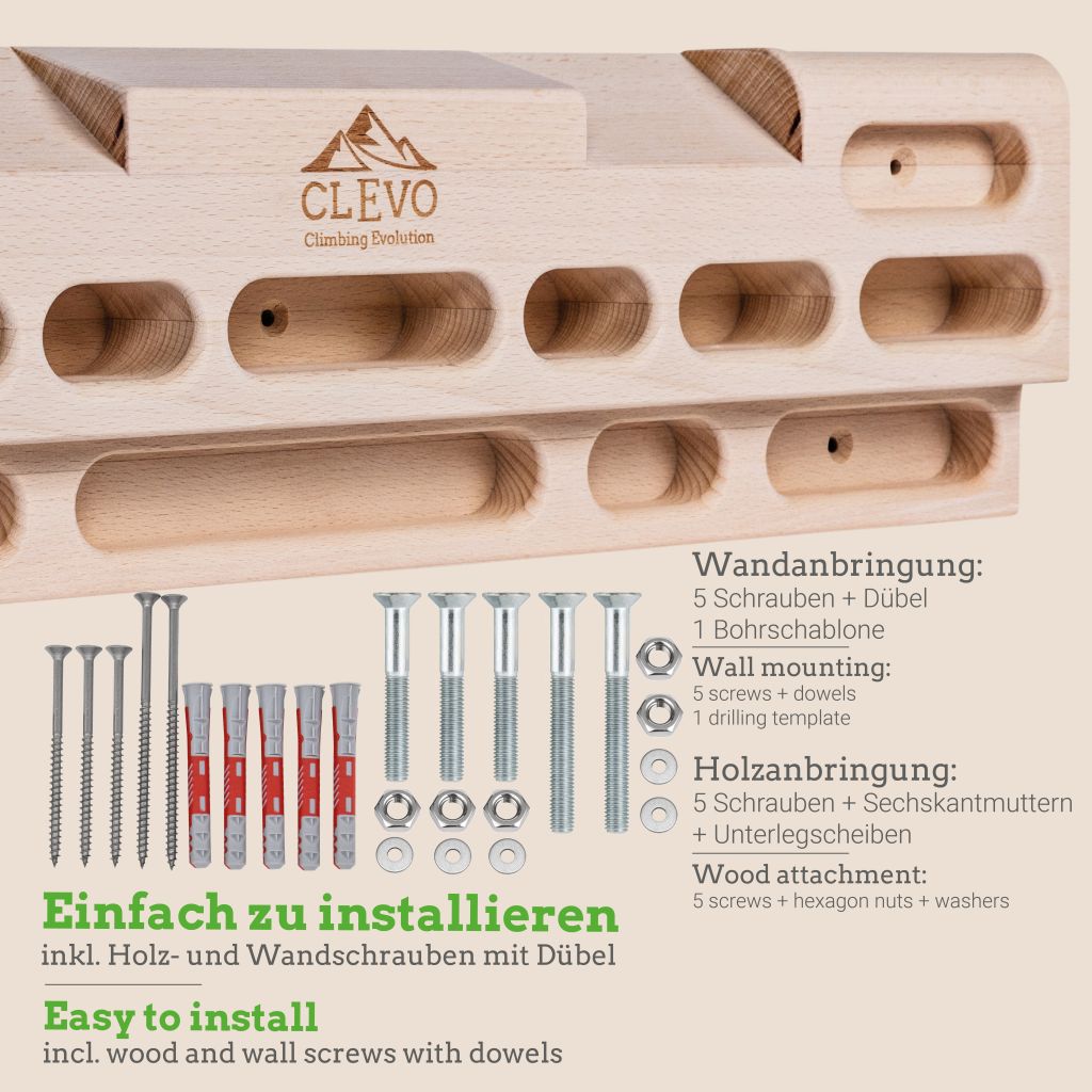 CLEVO Hangboard for finger strength training