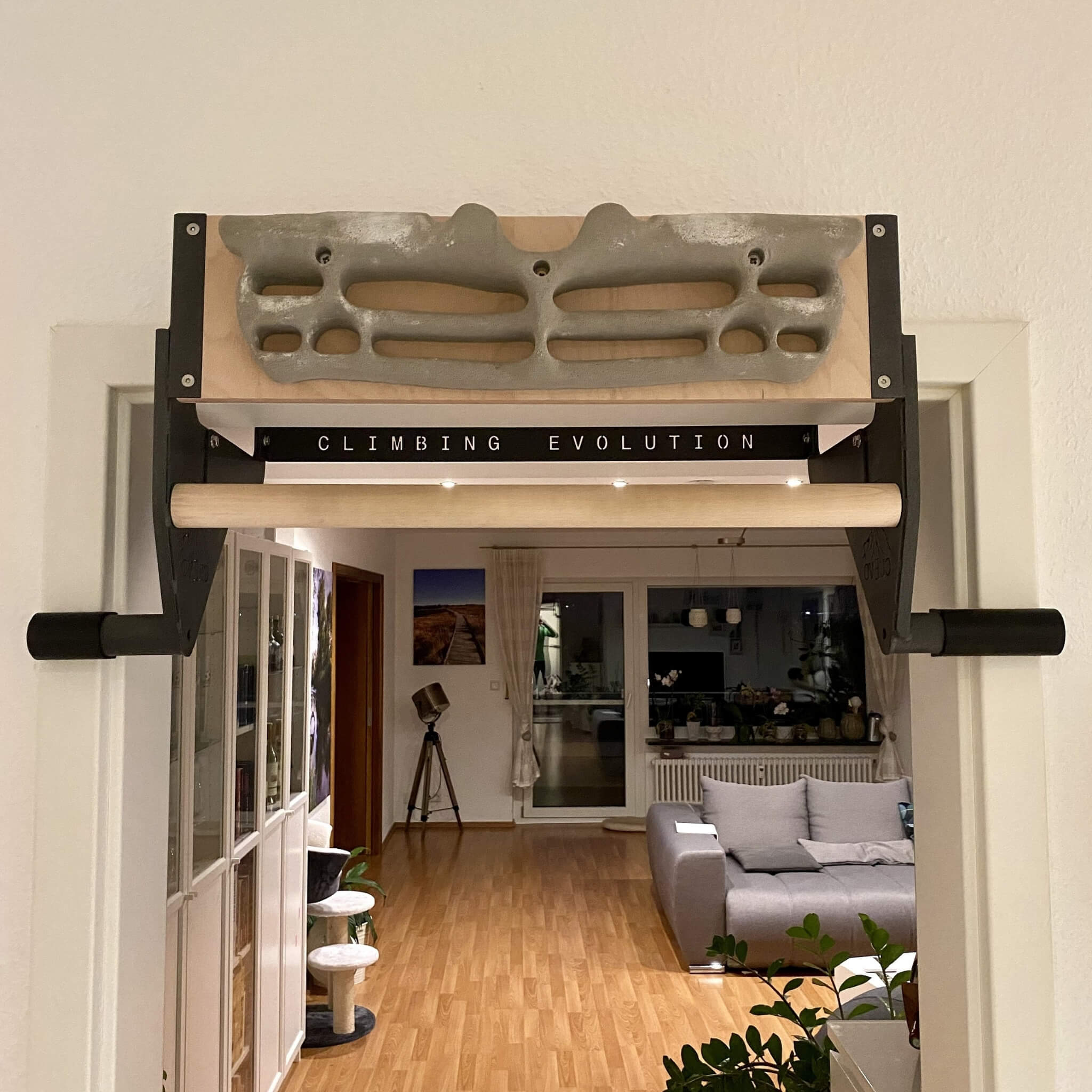 CLEVO DOOR: Türaufhängung für Hangboard, Klimmzugstange und Kletter Hangutensilien