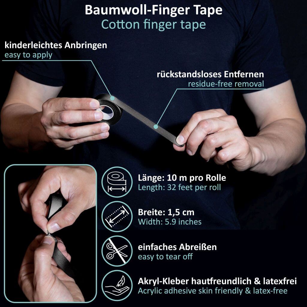 Climbing tape finger with extra strong adhesive, 3 rolls