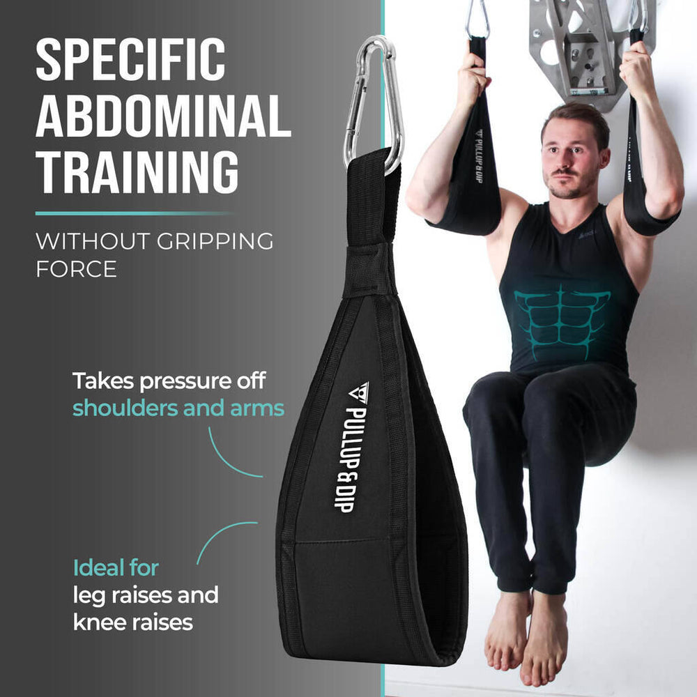 Abdominal training straps for abdominal muscle training on the pull-up bar and high bar door