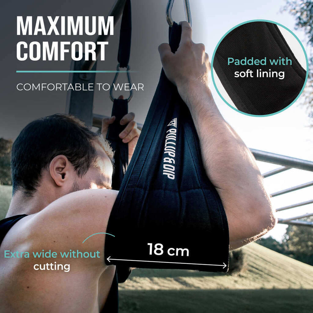 Abdominal training straps for abdominal muscle training on the pull-up bar and high bar door