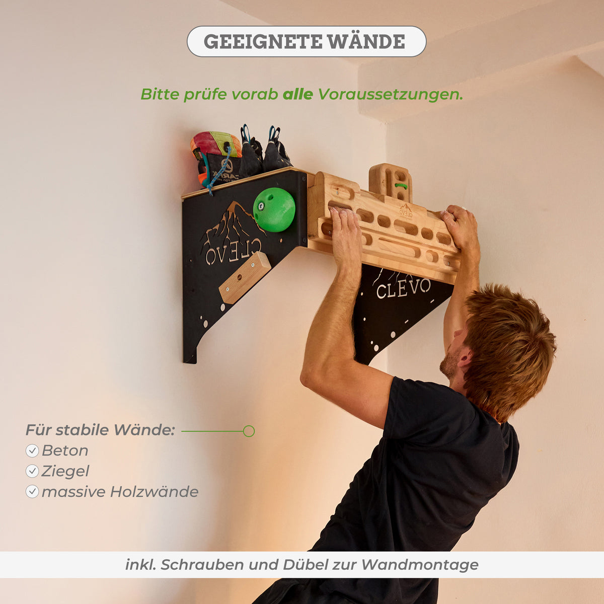 Bundle CLEVO Wall 2.0 + Hangboard