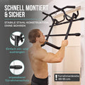 Dip station for door pull-up bar