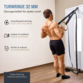 Anneaux de gymnastique en bois, sac de sport, sangles de fixation et ancrage de porte inclus