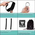 Ensemble de barres de traction : Barre de traction de porte + Sangles de traction (set de 4) + Boucles abdominales