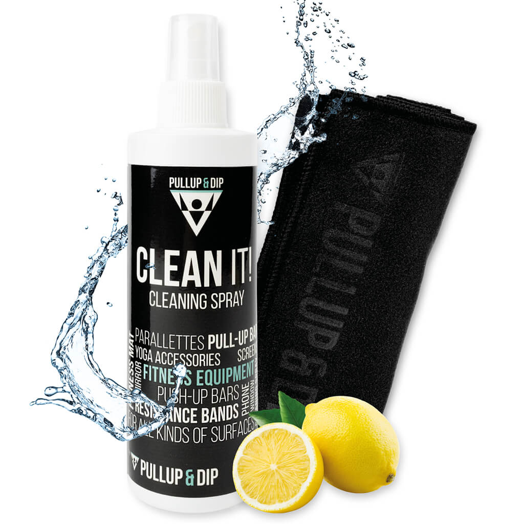 CLEAN IT! All-purpose cleaner incl. microfiber cloth, cleaning spray (250 ml) for your fitness accessories