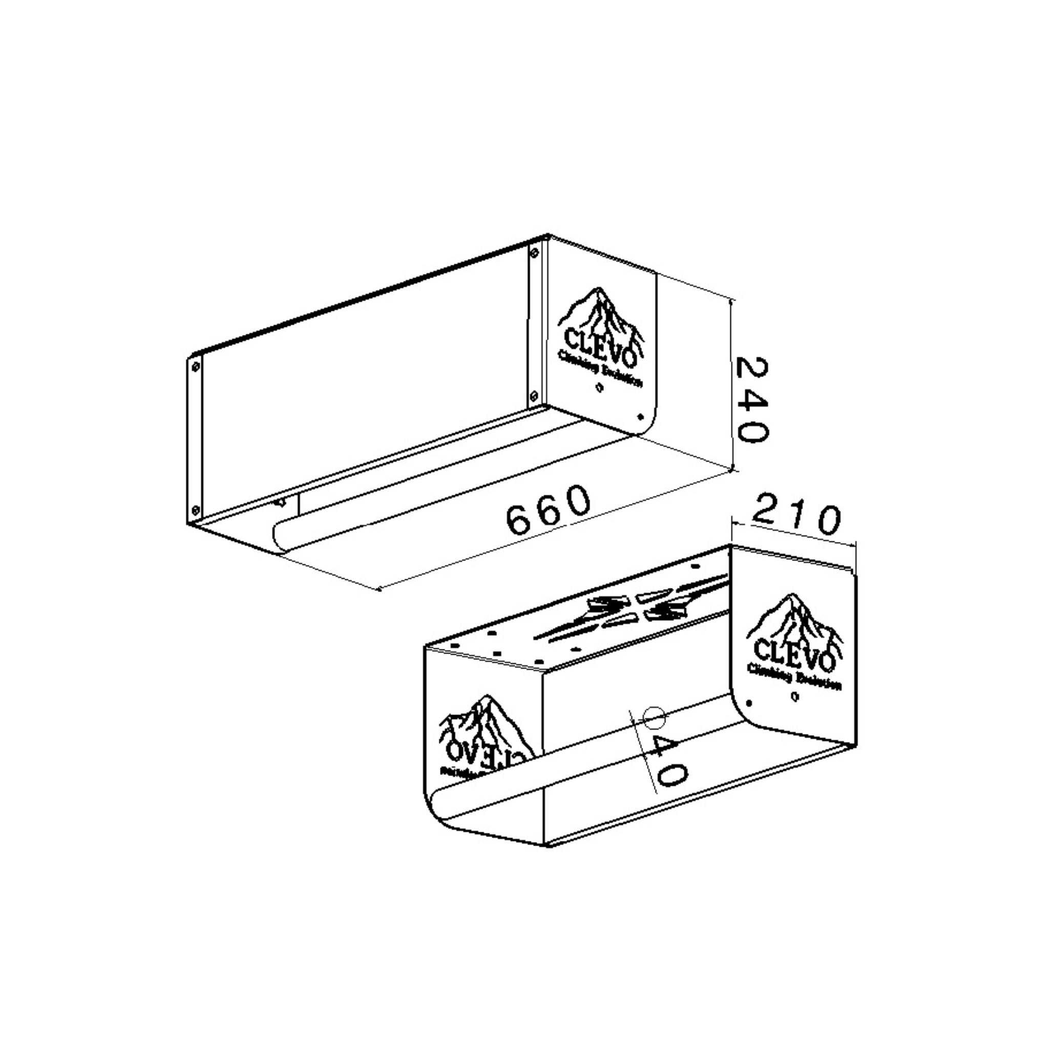 [B-marché] CLEVO S : fixation au plafond pour hangboard, poignées latérales, ustensiles de suspension et barre de traction