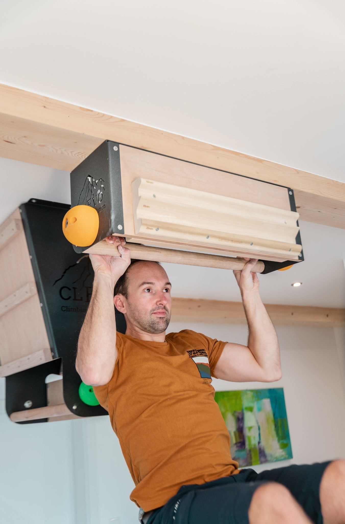 [B-marché] CLEVO S : fixation au plafond pour hangboard, poignées latérales, ustensiles de suspension et barre de traction