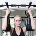 Ensemble de barres de traction : Barre de traction de porte + Sangles de traction (set de 4) + Boucles abdominales