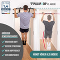 Dip station for door pull-up bar