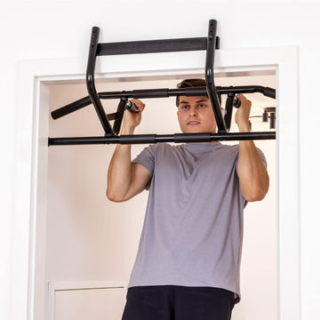 InnovaGoods Barre De Traction Multifonction 38,5 X 117 Cm - Support Haltérophilie Avec Guide D'Exercices