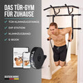 Dip station for door pull-up bar