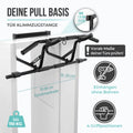 Dip station for door pull-up bar