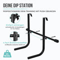 Dip station for door pull-up bar