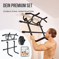Dip station for door pull-up bar