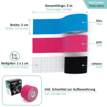 kinesio tape farben bedeutung blau