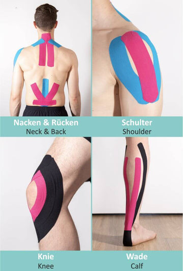 Kinesio Tape (5cm X 5,0m), Bande De Kinésiologie Hypoallergénique Et