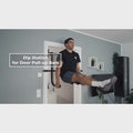 Dip station for door pull-up bar