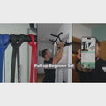 Pull-up beginner set: door pull-up bar, pull-up bands set of 3 & guide bundle in English