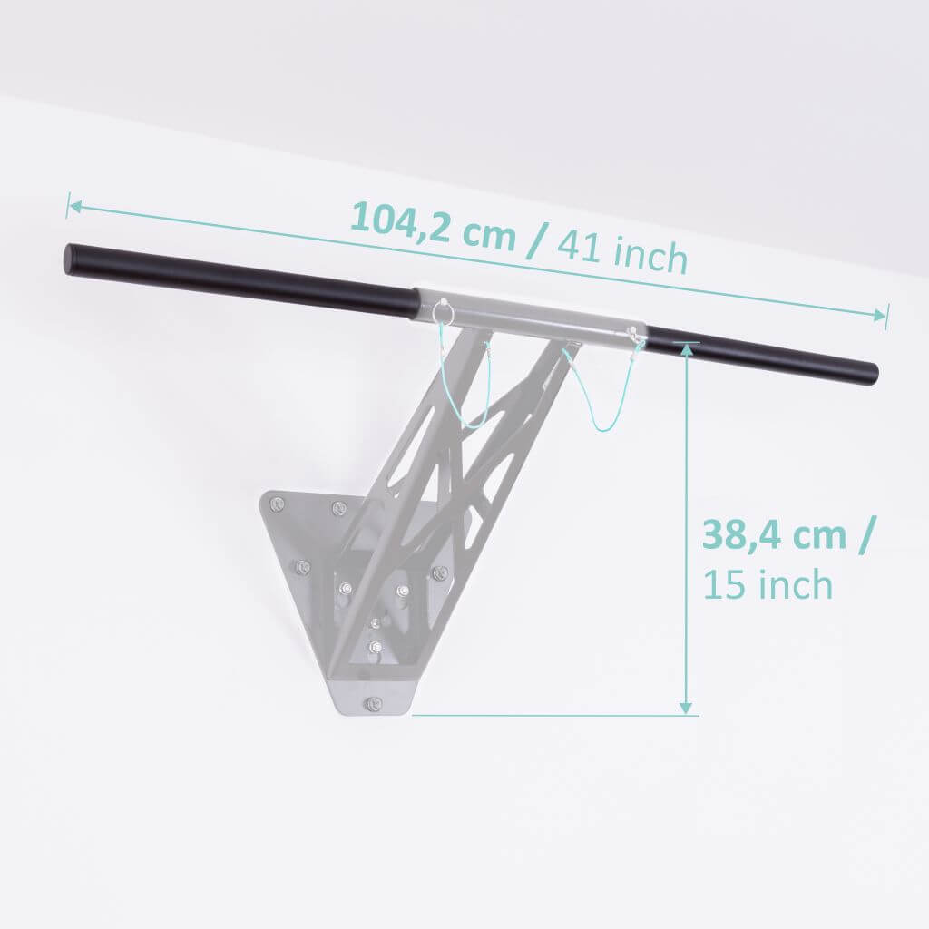 Straight pull-up bar / muscle-up bar, accessory for pull-up & dip pull-up bar