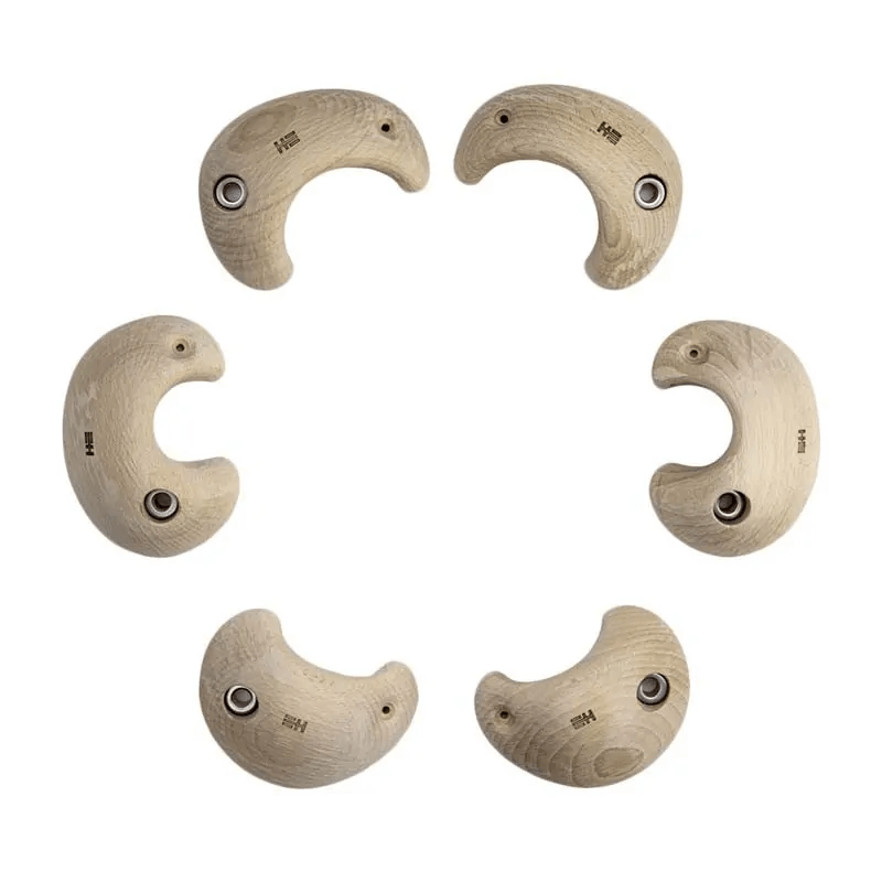 Wooden Climbing Holds From Euroholds in Different Shapes