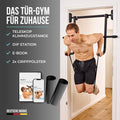 Dip station for door pull-up bar