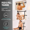 Dip station for door pull-up bar