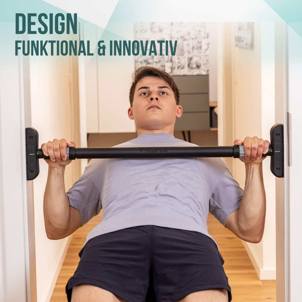 Door bar pull-up bar bundle with pull-up bands and training guides